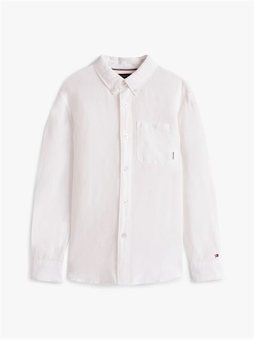 linen blend relaxed shirt ls TOMMY HILFIGER | KB0KB09550YBR